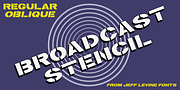 Broadcast Stencil JNL, a Serif Font by Jeff Levine Fonts (Thumbnail 1 of 5)