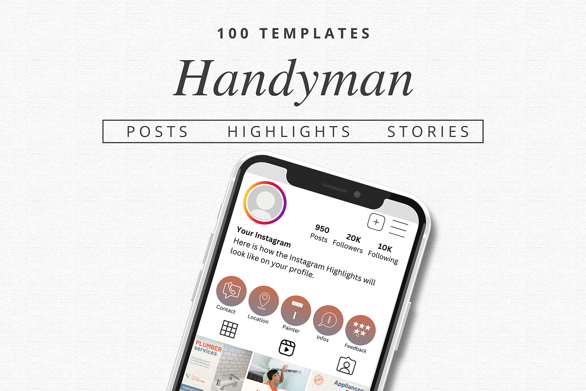 Handyman Canva Templates, a Social Media Template by Talipic Designs (Photo 1 of 7)
