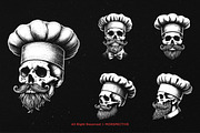 10 Bundle Dark Art Skull Chef Cook, an Illustration by Morspective (Thumbnail 5 of 7)