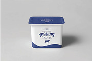 Plastic Square Yoghurt Box Mockup, a Packaging Mockup by DesignRushMarket (Thumbnail 1 of 2)
