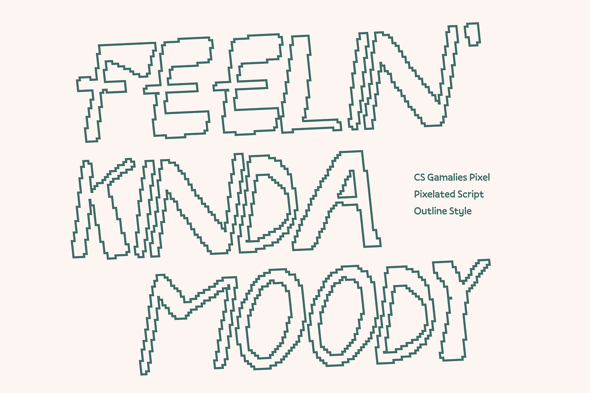 CS Gamalies Pixel, a Handwritten Font by Craft Supply Co. (Photo 6 of 8)