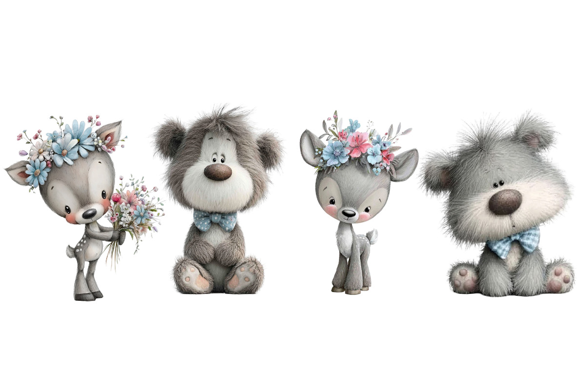 Watercolor Nursery Animals Clipart, an Illustration by Designworld (Photo 4 of 5)