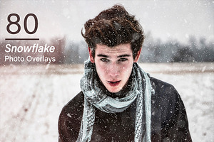80 Snowflake Photo Overlays