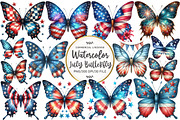 4th Of July Butterfly Clipart, an Illustration by OK Design (Thumbnail 1 of 5)