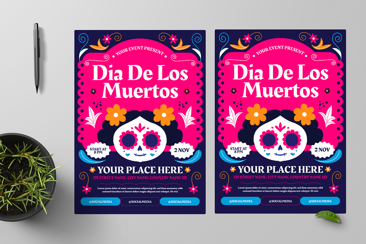 Dia De Los Muertos Flyer, a Flyer Template by Annora Studio (Photo 6 of 6)