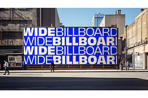 Wide Urban Billboard Layered PSD