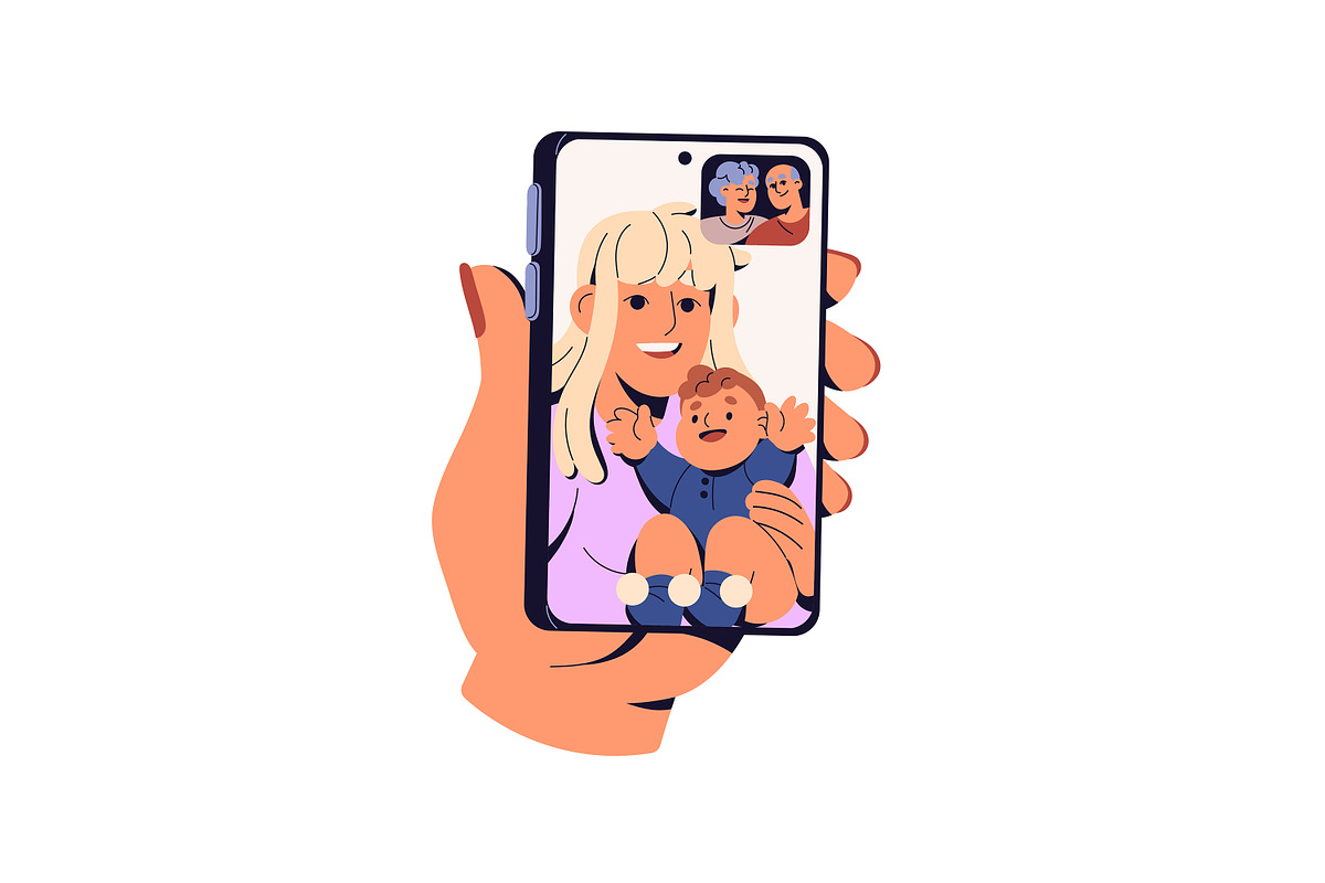 Happy families, parents and kids set, a Person Illustration by PaperTrident (Photo 3 of 9)