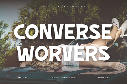 Converse Worvers - Retro Font, a Sans Serif Font by Iqsiart Studio