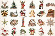 Wooden Christmas Clipart, an Illustration by Libby Wishes (Thumbnail 2 of 7)