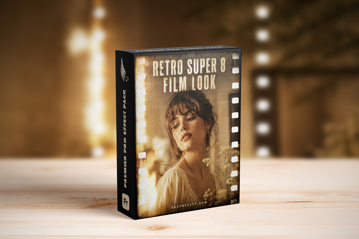 Retro Super 8mm Premiere Pro 4K, a Plug-in Add-On by AAA Presets (Photo 2 of 3)