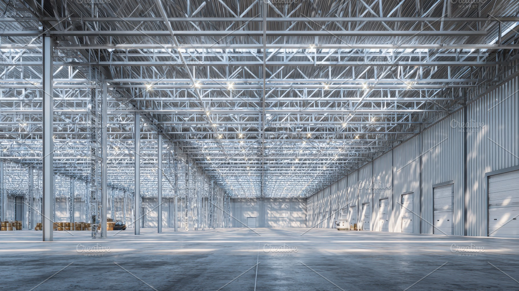 Modern logistics warehouse structure, a Photo by Pavel_design