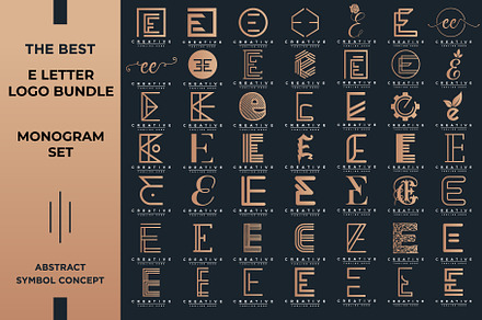 Letter E Logo Bundle Monogram Set