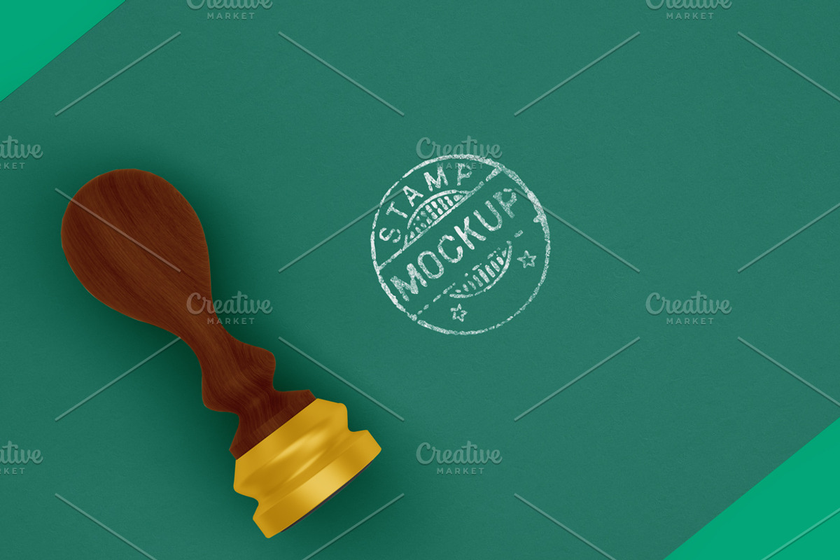 Stamp Mockup, a Merchandise Mockup by Qaleb Studio
