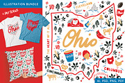 OHIO Illustrations Icons Patterns, an Illustration by BeesDesign (Thumbnail 1 of 8)