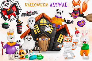 Animal Halloween, Halloween Clipart