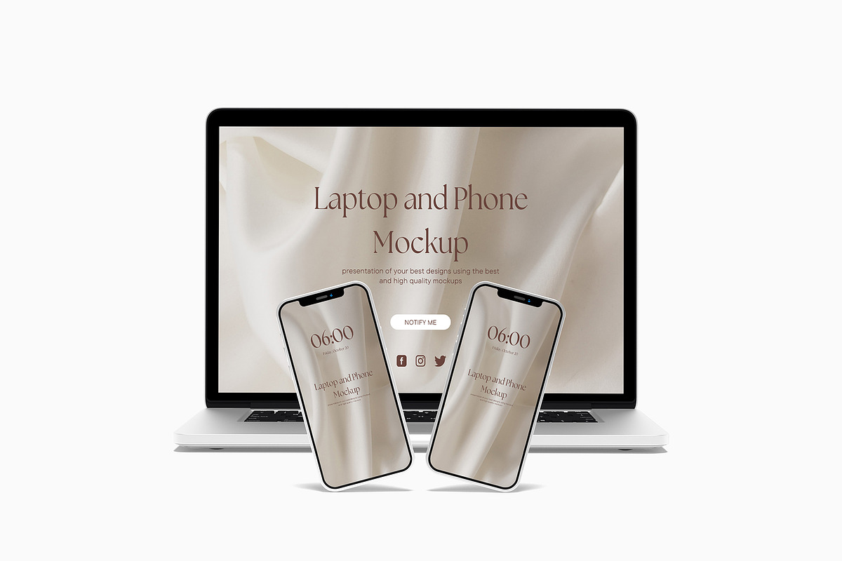Laptop and Phone Mockups, an iPhone Mockup by zuhraabdullah (Photo 4 of 12)