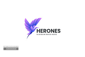 Herones Gradient Colorful Logo