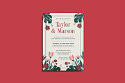 Pumble Floral Wedding Invitation, an Invitation Template by iDoodle Studio (Thumbnail 4 of 4)