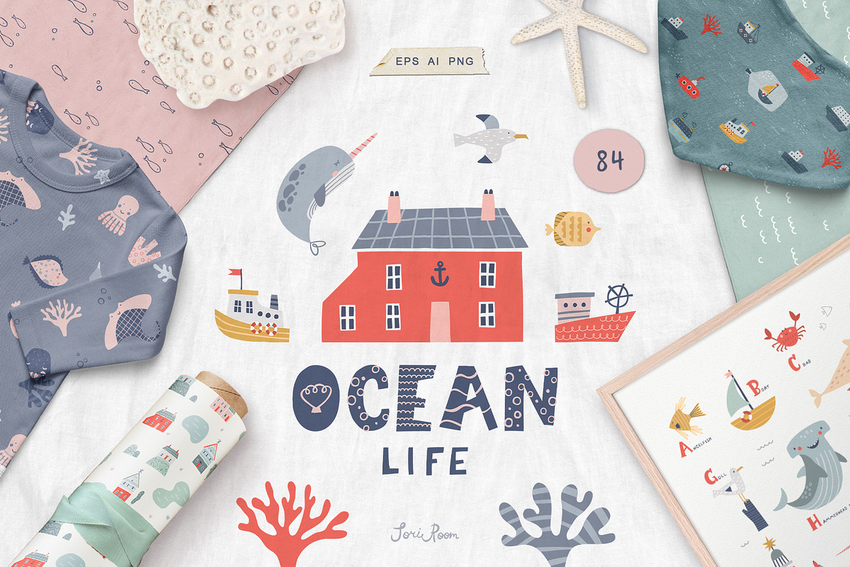 Ocean Life. Nautical Illustrations., an Animal Illustration by Lori Room (Photo 1 of 15)