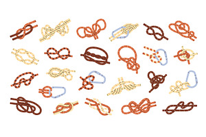 Different techniques of rope knots, an Object Illustration by PaperTrident