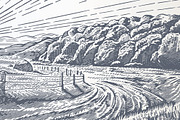 Rural landscape with village, a Food Illustration by Countryside life (Thumbnail 6 of 7)