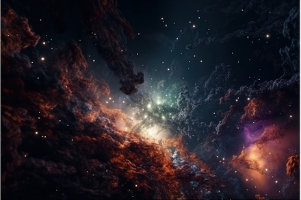 Cosmic galaxy background night, an Abstract Photo by Ylivdesign