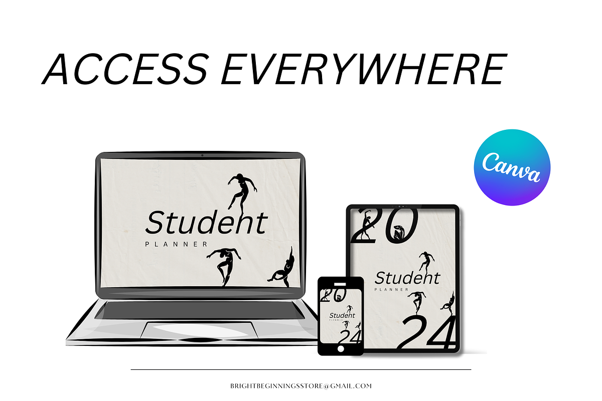 Minimalist Student Planner, a Templates & Theme by Bright Beginnings Store (Photo 3 of 5)