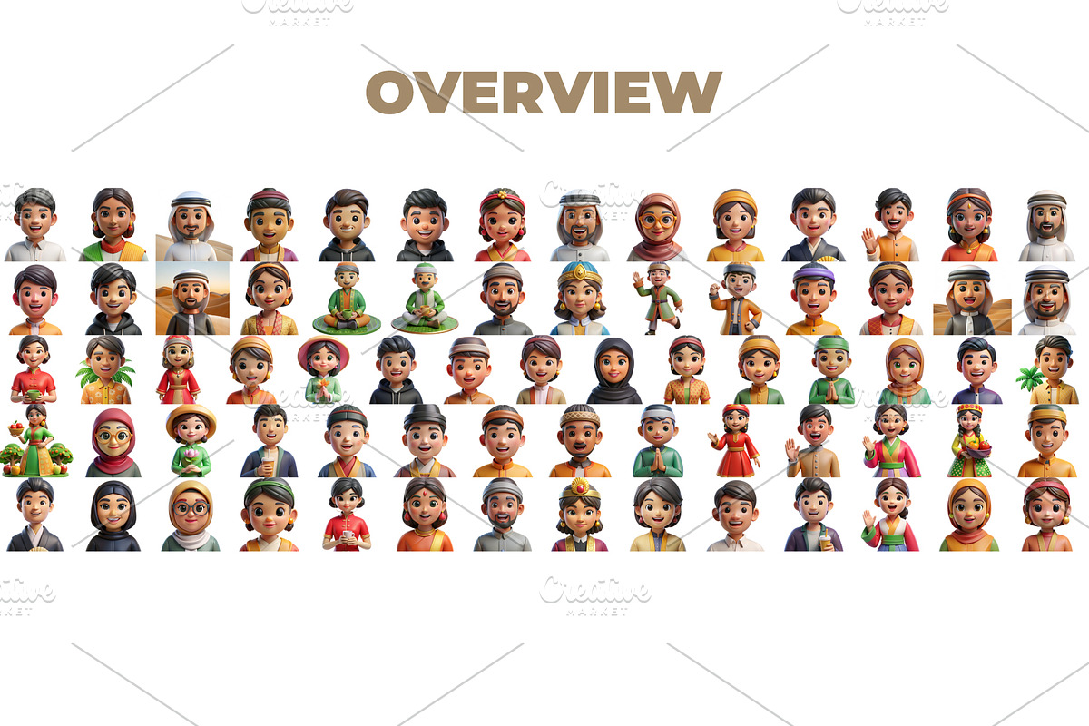 150 Animoji-Style Avatars: Asian, a Characters & Person 3D Model by Dimas Rizki Pratama (Photo 4 of 5)