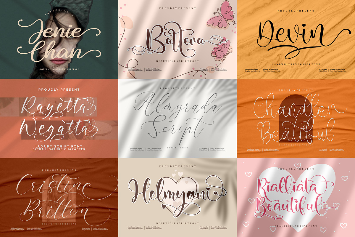 Beautiful and Lovely Font Bundles, a Font by Integritype Studio (Photo 4 of 9)