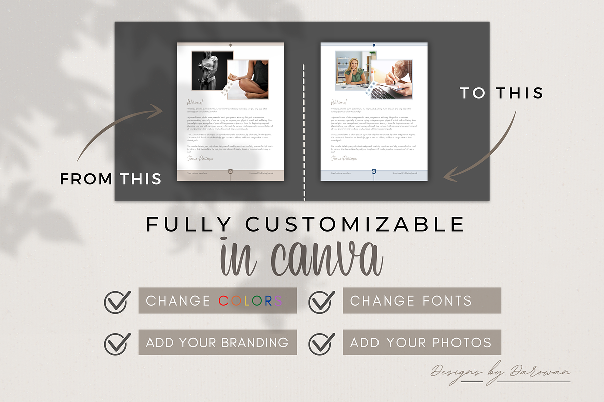 Emotional Well-Being Journal | Canva, a Magazine Template by Designs by Darowan (Photo 10 of 10)
