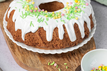 Easter Bundt Cake with Easter Eggs, a Holiday Photo by Olena Rudo