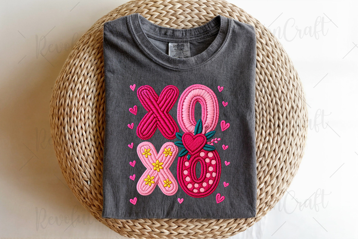 Yarn Crochet XOXO Valentine PNG, an Illustration by OK Design (Photo 3 of 4)