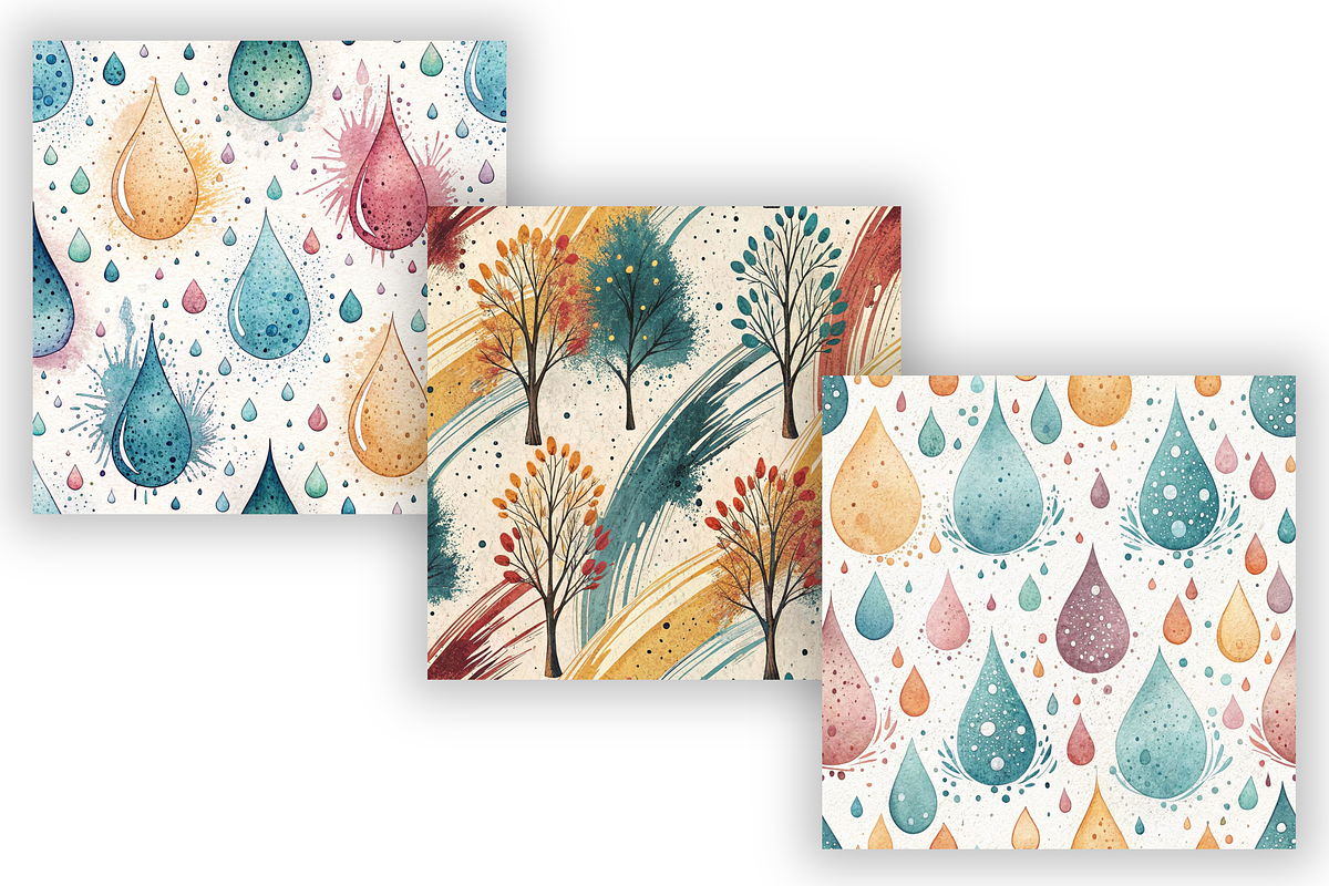Colorful Paint Splatter Patterns, a Pattern Graphic by FloridPrintables (Photo 4 of 10)