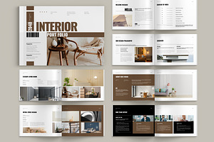 Interior Portfolio Landscape, a Brochure Template by Pixelpick