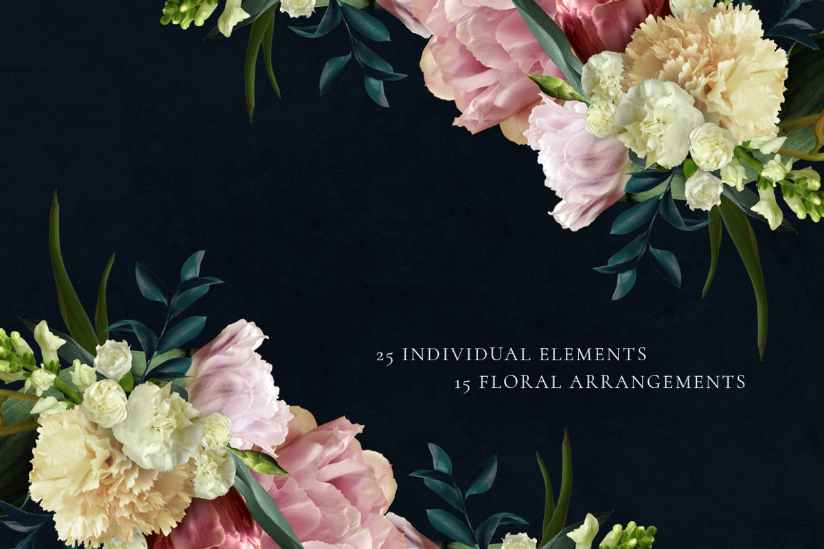 Luxury - REAL flowers' clipart set, an Illustration by CreativeFolks (Photo 2 of 9)