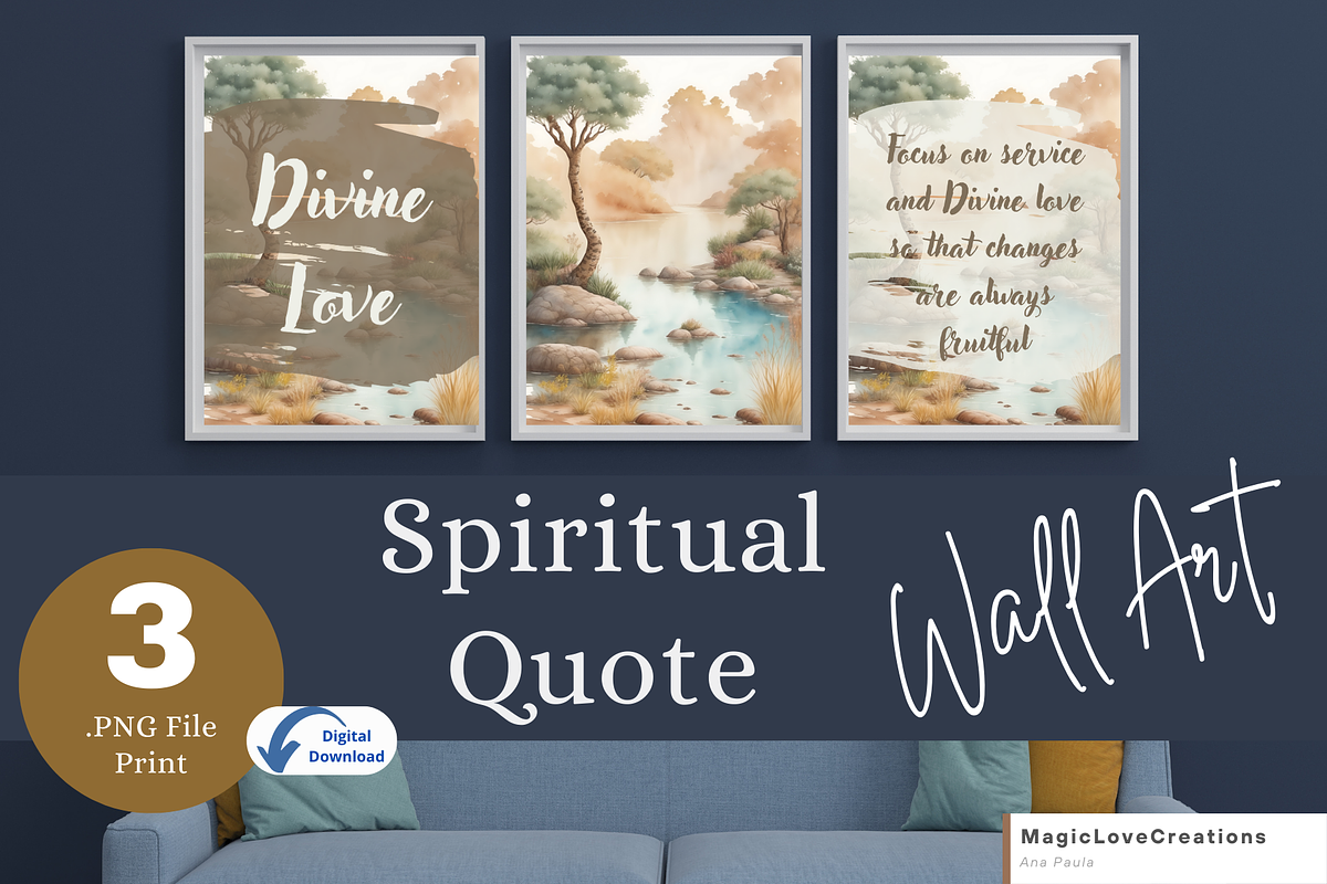 Spiritual Positive Quote Print Wall, a Poster Template by MagicLove Creations (Photo 1 of 10)