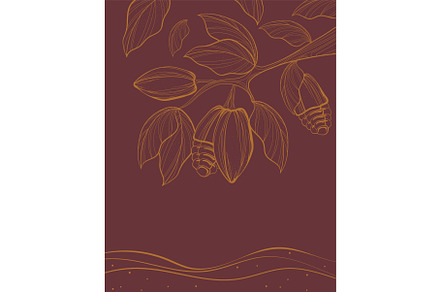 cacao tree leaves, a Food Illustration by studiogstock
