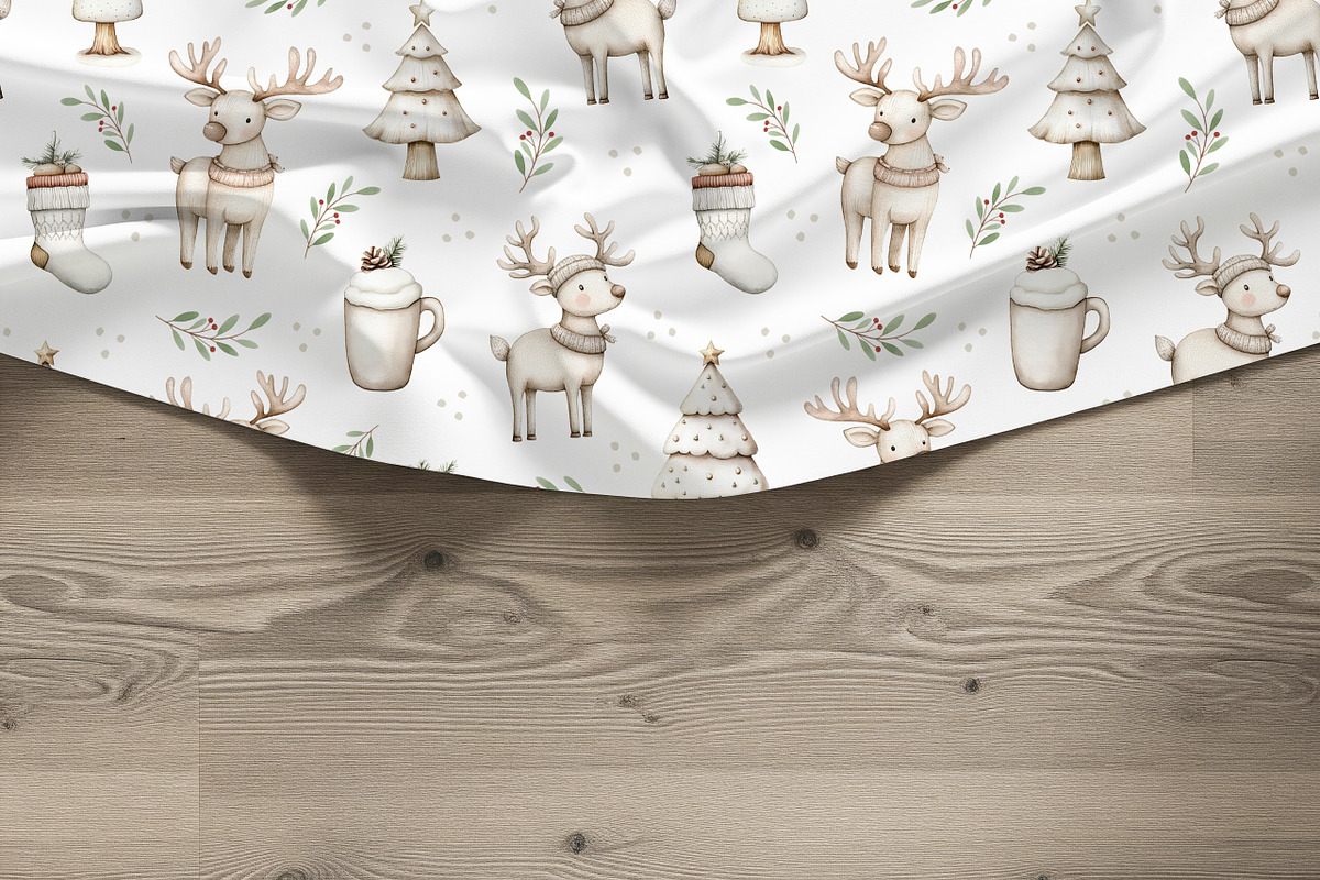 Christmas Reindeer seamless pattern, a Pattern Graphic by Kreeya Art Shop (Photo 12 of 15)