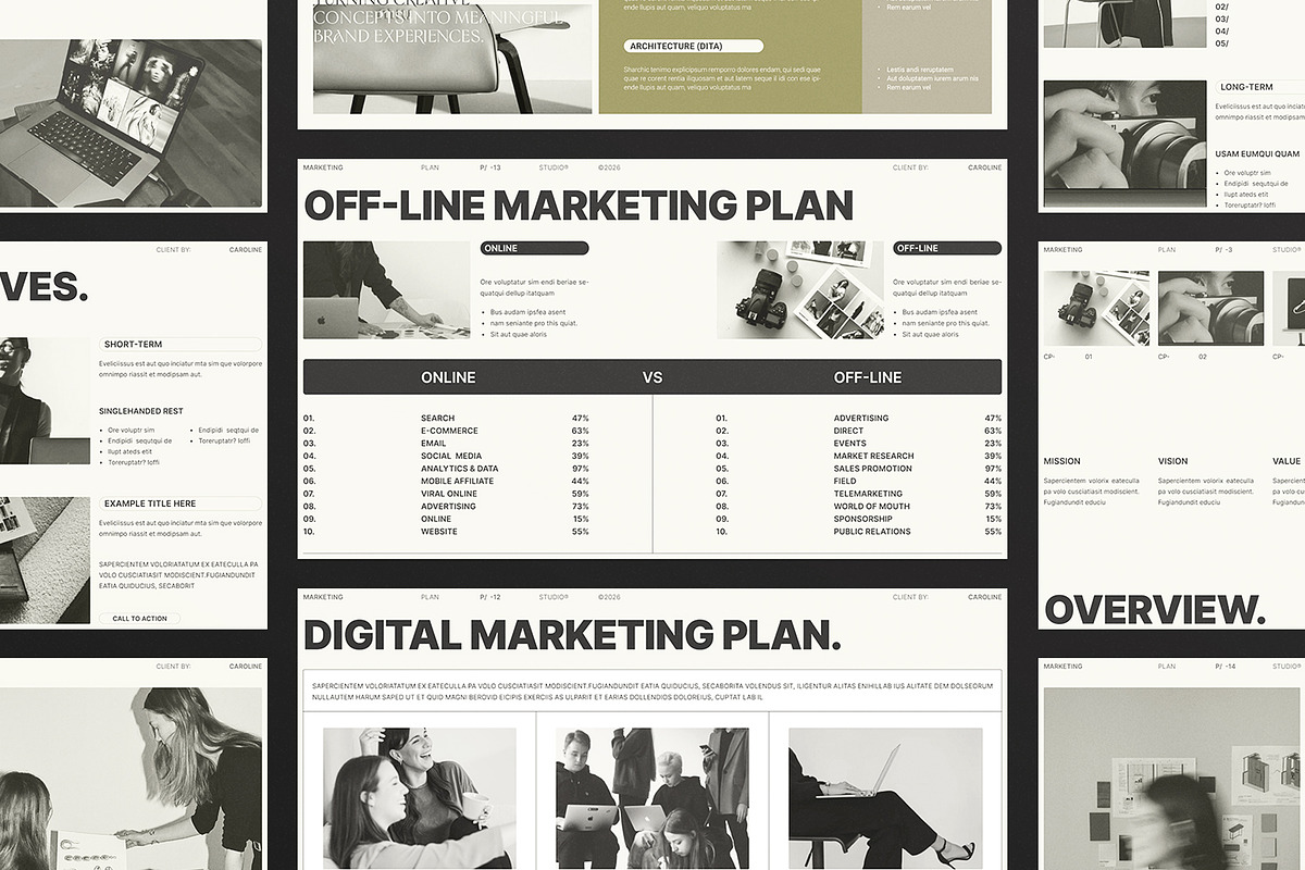 Marketing Plan Presentation Template, a Presentation Template by Studio Monova (Photo 6 of 13)