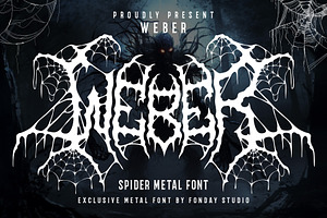 WEBER SPIDER – Death Metal Font