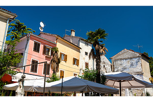 Houses in the old town of porec featuring croatia, porec, and architecture, an Architecture Photo by Leonid Andronov