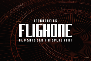 Flighone - Font, a Sans Serif Font by artchiles_design