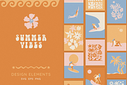 Summer vibes, vector elements, a Graphic by venimo (Thumbnail 1 of 10)