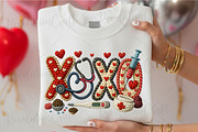 Faux Crochet Valentine XOXO Nurse Pn, an Illustration by OK Design (Thumbnail 1 of 6)