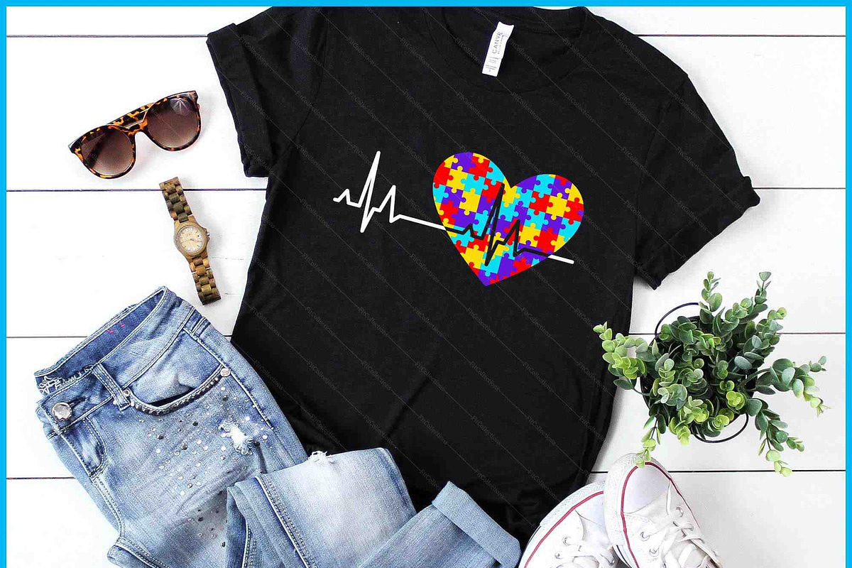 Autism Love Puzzle Heart Awareness, a Graphic by Creativeusart (Photo 1 of 4)