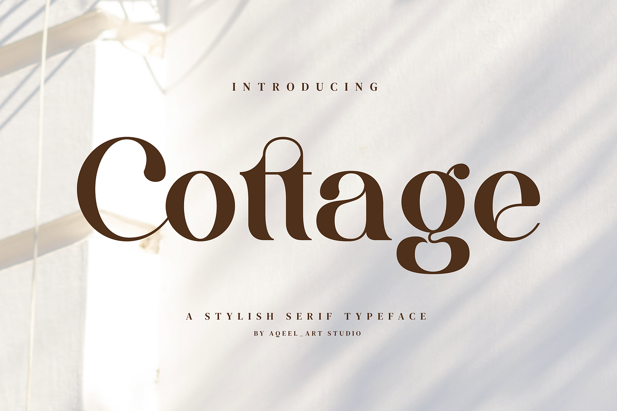 Cottage - Stylish Serif Font, a Serif Font by Aqeel_Art (Photo 1 of 8)
