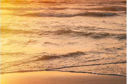 Sunset above sea. Riplpe sea ocean, a Nature Photo by Our Amazing World