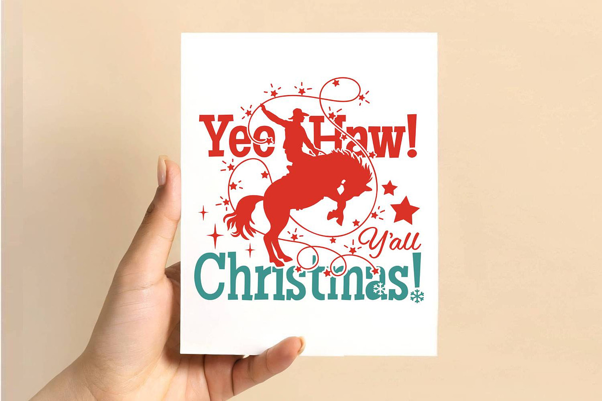 Yee Haw Y’all Christmas Cowboy SVG, a Graphic by TanchaArt (Photo 6 of 11)
