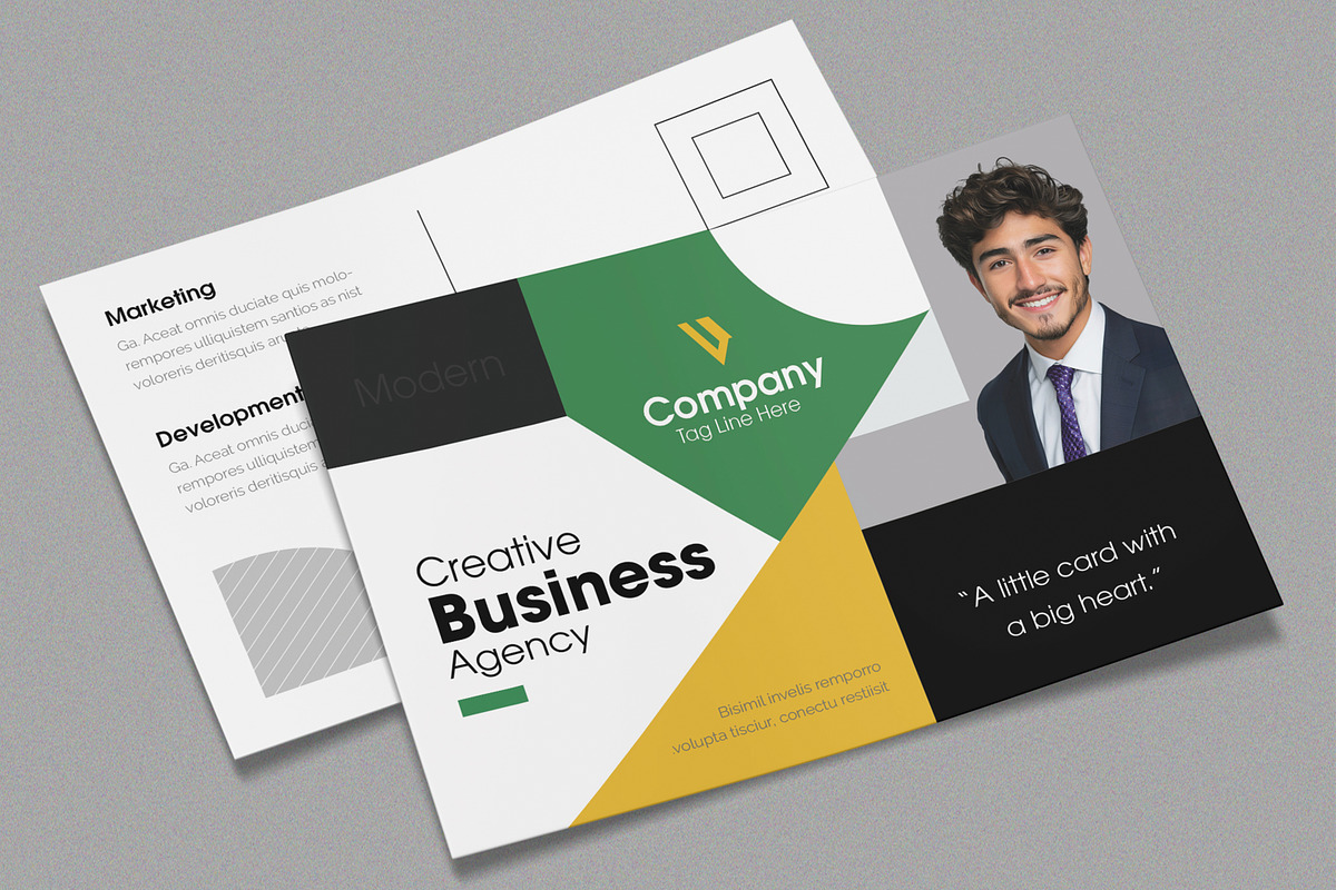 Business Postcard Template Layout, a Business Card Template by MightyDesign (Photo 2 of 7)