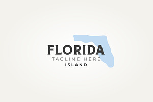 florida USA map logo vector design, a Branding & Logo Template by Blazybone